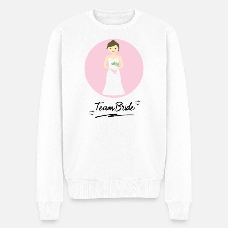 bride - Männer Premium Bio Pullover - Weiß