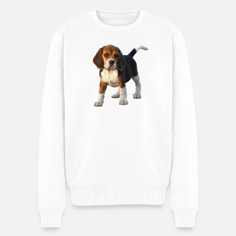 Beagle - Pull Premium bio Homme - blanc