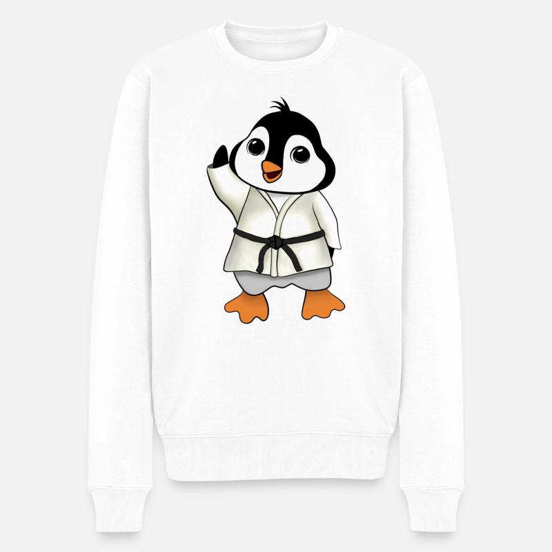 MA Pinguin - Männer Premium Bio Pullover - Weiß