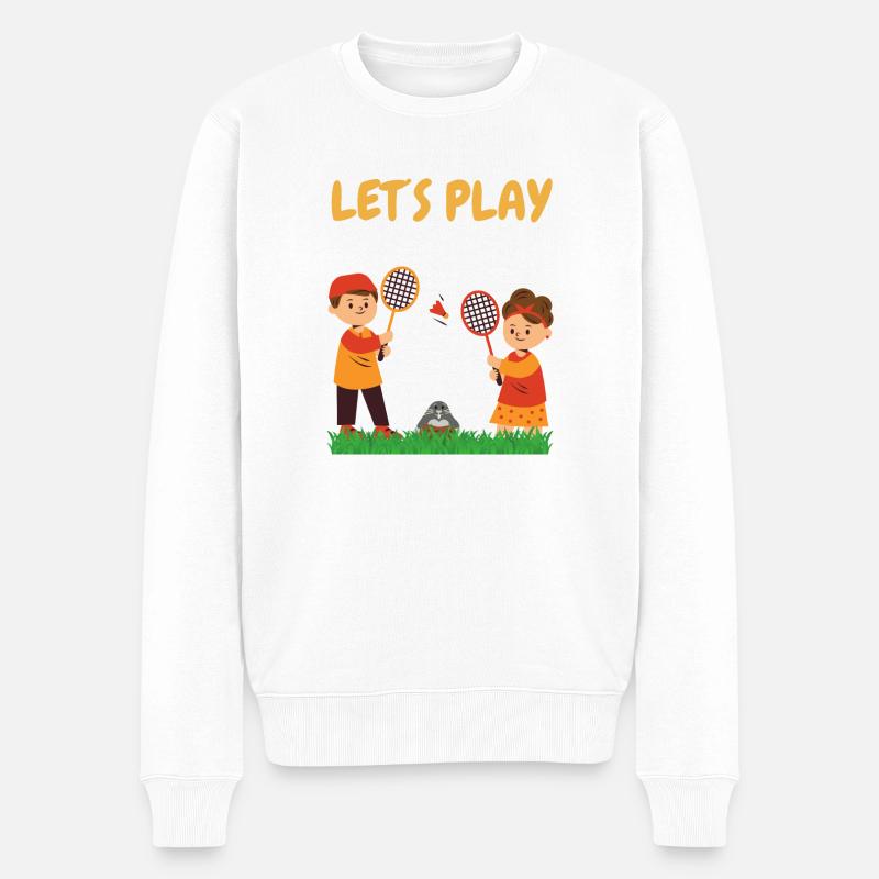 Let´s play - Männer Premium Bio Pullover - Weiß