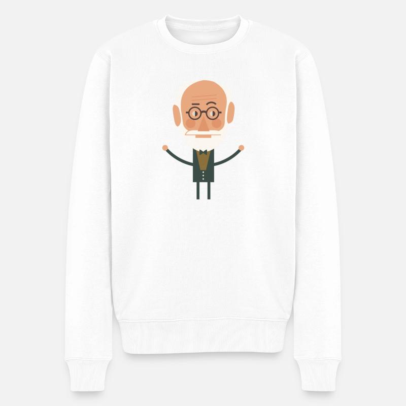 Sigmund Freud - Pull Premium bio Homme - blanc