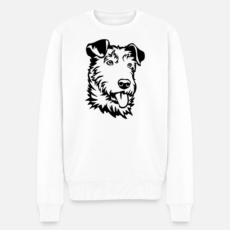 Tête de terrier irlandais - Pull Premium bio Homme - blanc