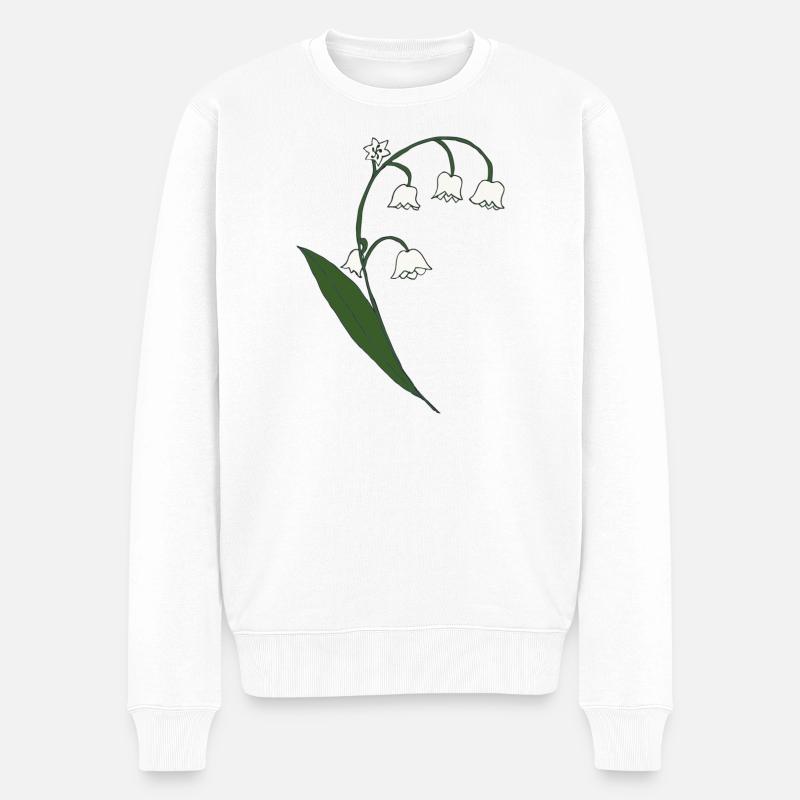 maiglöckchen - Männer Premium Bio Pullover - Weiß