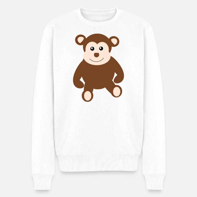 Singe - Pull Premium bio Homme - blanc