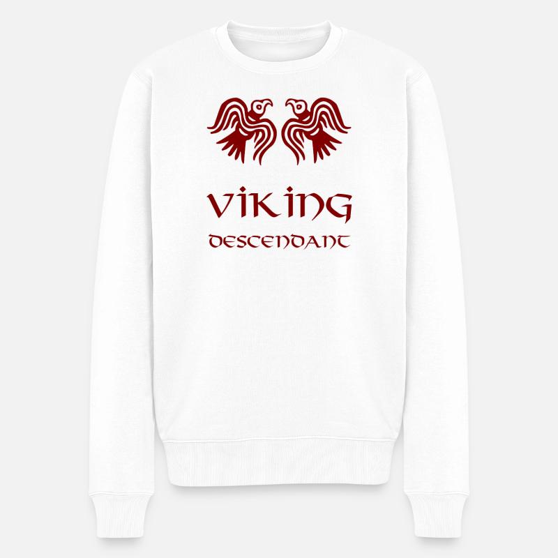 Wikinger-Nachfahre Rost - Männer Premium Bio Pullover - Weiß