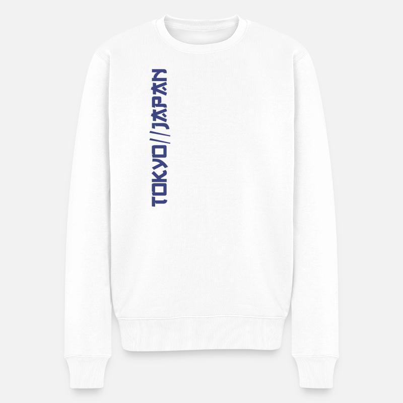 Tokyo - Männer Premium Bio Pullover - Weiß