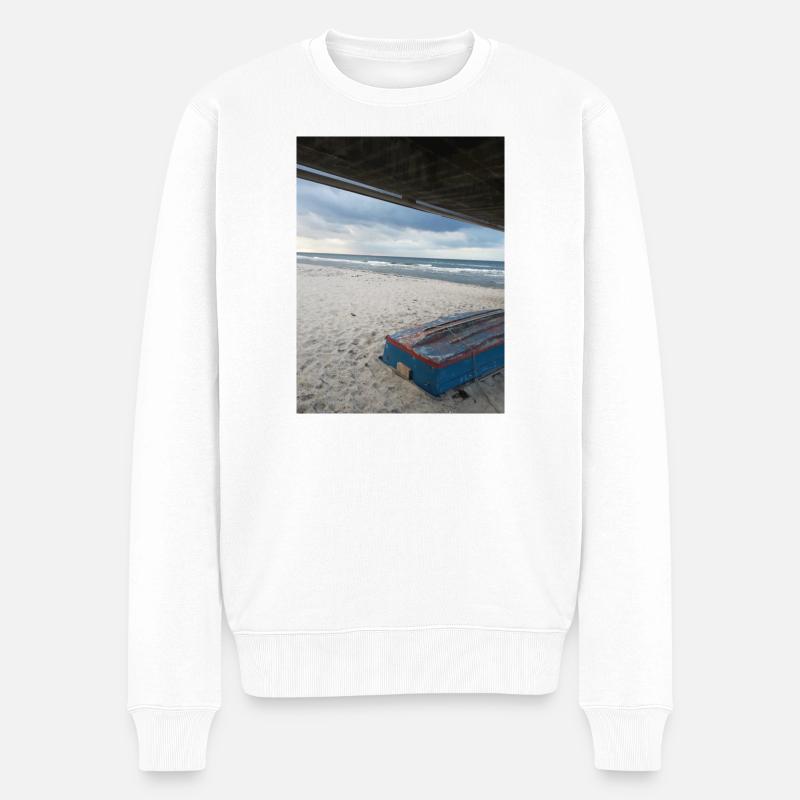 chillen an der Ostsee - Männer Premium Bio Pullover - Weiß
