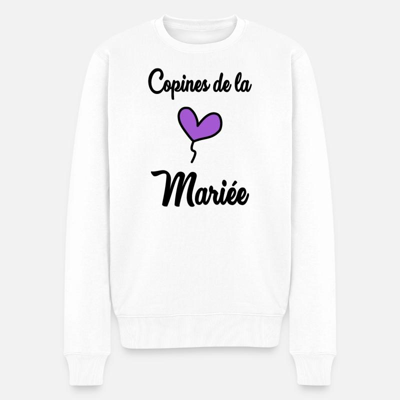COPINES DE LA MARIEE - Pull Premium bio Homme - blanc