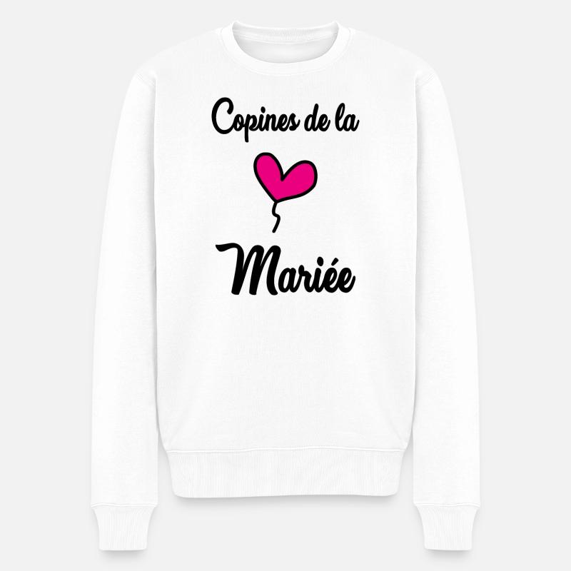 COPINES DE LA MARIEE - Pull Premium bio Homme - blanc