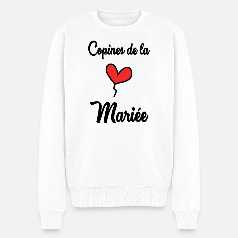 COPINES DE LA MARIEE - Pull Premium bio Homme - blanc