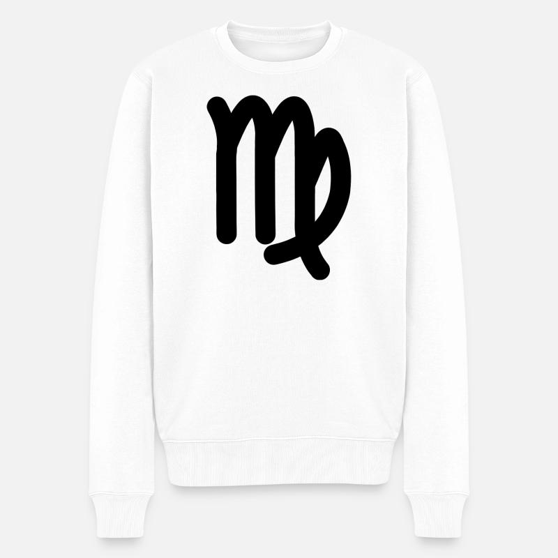 Sternzeichen Jungfrau Jungfrau - Männer Premium Bio Pullover - Weiß