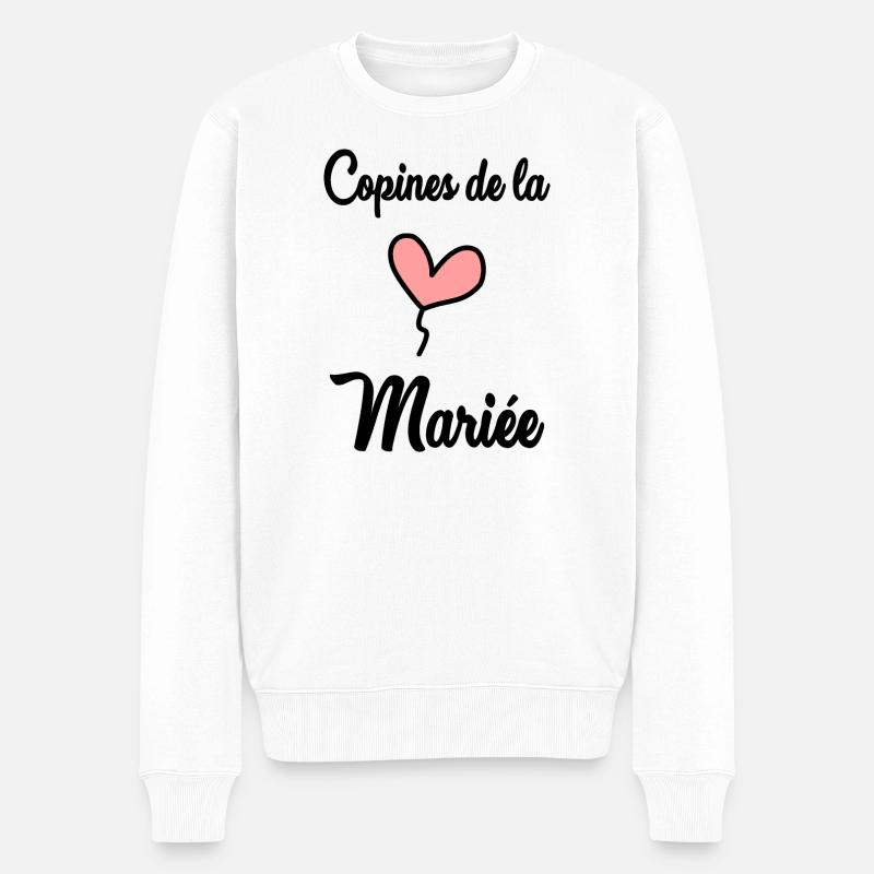 COPINES DE LA MARIEE - Pull Premium bio Homme - blanc