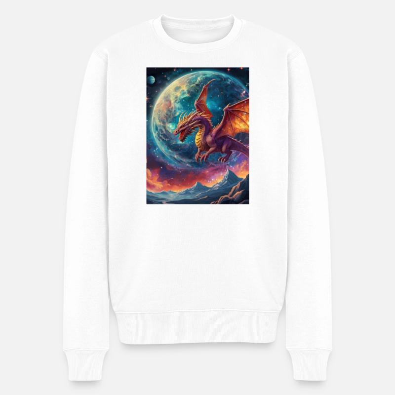 "Dragon Galactique" t-shirt - Pull Premium bio Homme - blanc