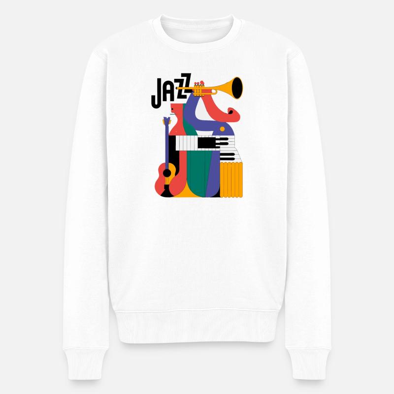 Conception de composition musicale astucieuse - Pull Premium bio Homme - blanc