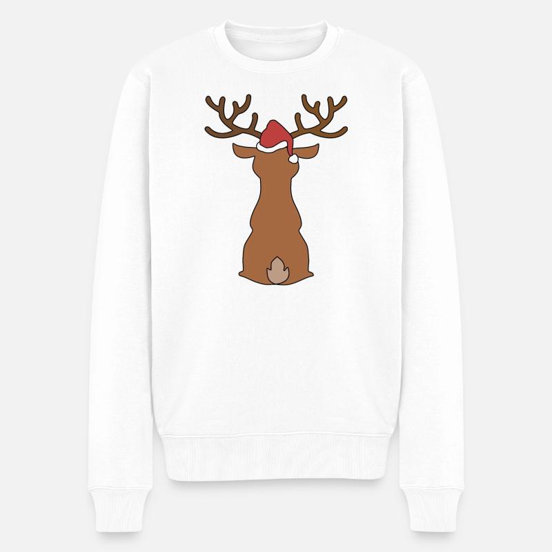 Weihnachten - Männer Premium Bio Pullover - Weiß
