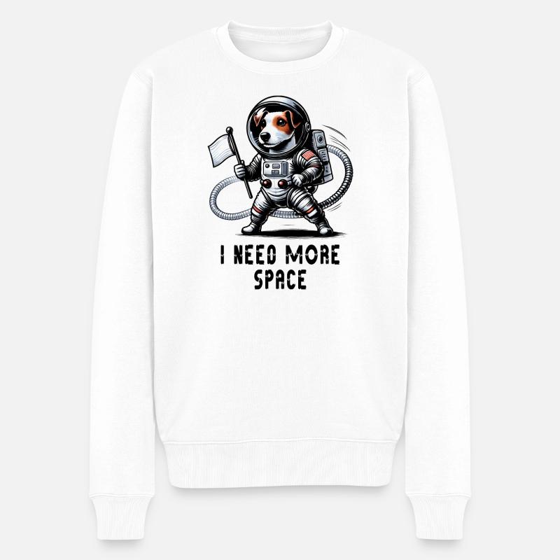 Astronaute Jack Russell Terrier - Pull Premium bio Homme - blanc