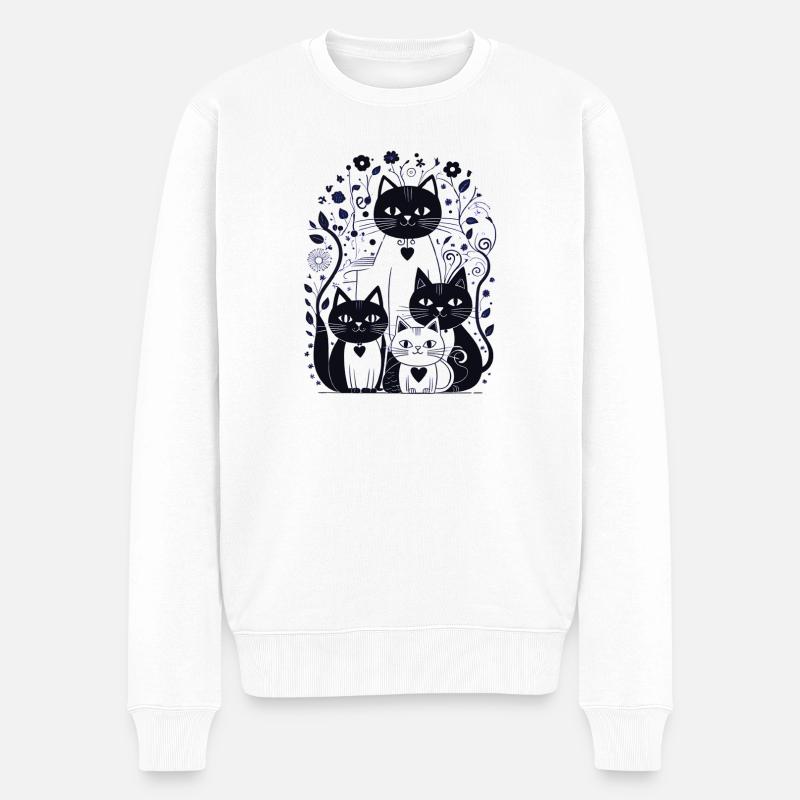 Kittymania - Pull Premium bio Homme - blanc