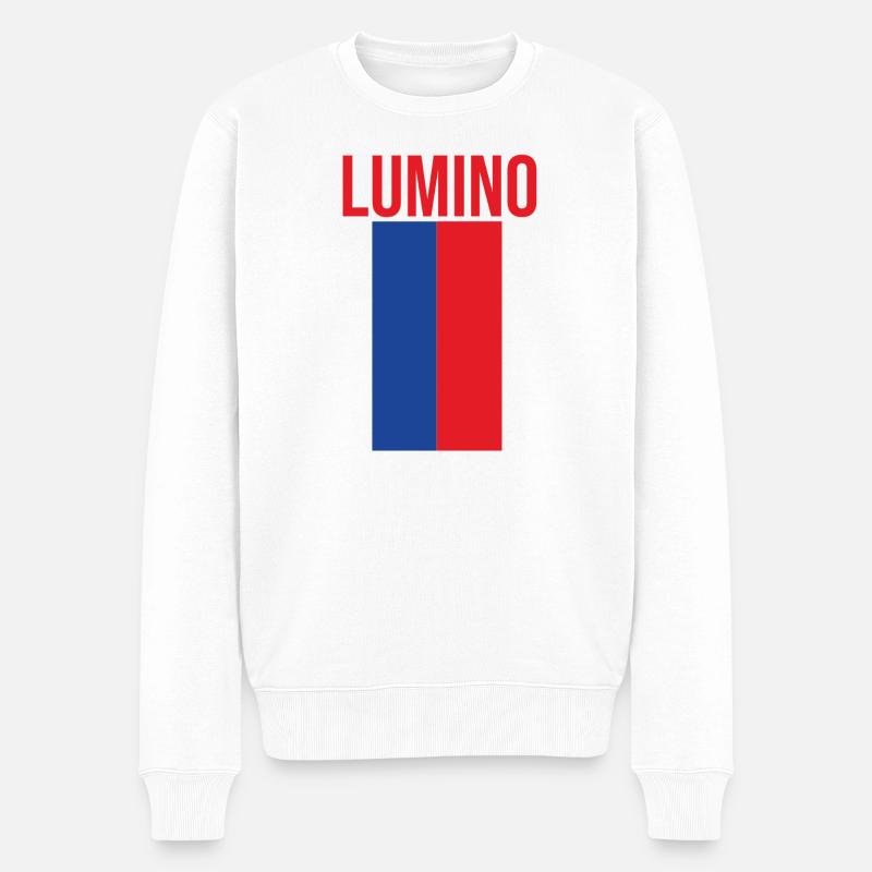 Lumino Tessin - Männer Premium Bio Pullover - Weiß