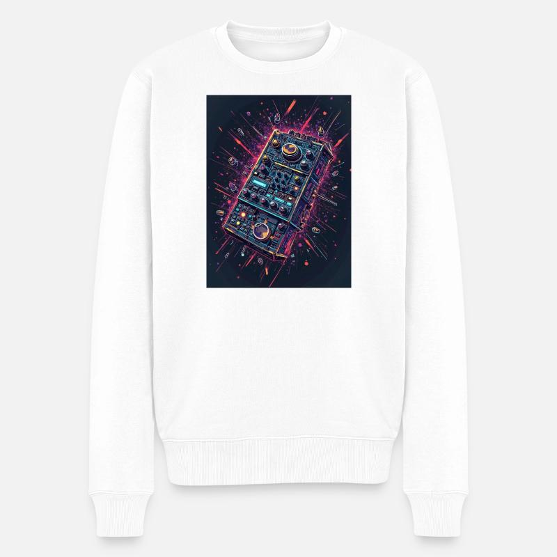 Explosion du contrôleur DJ numérique - Pull Premium bio Homme - blanc