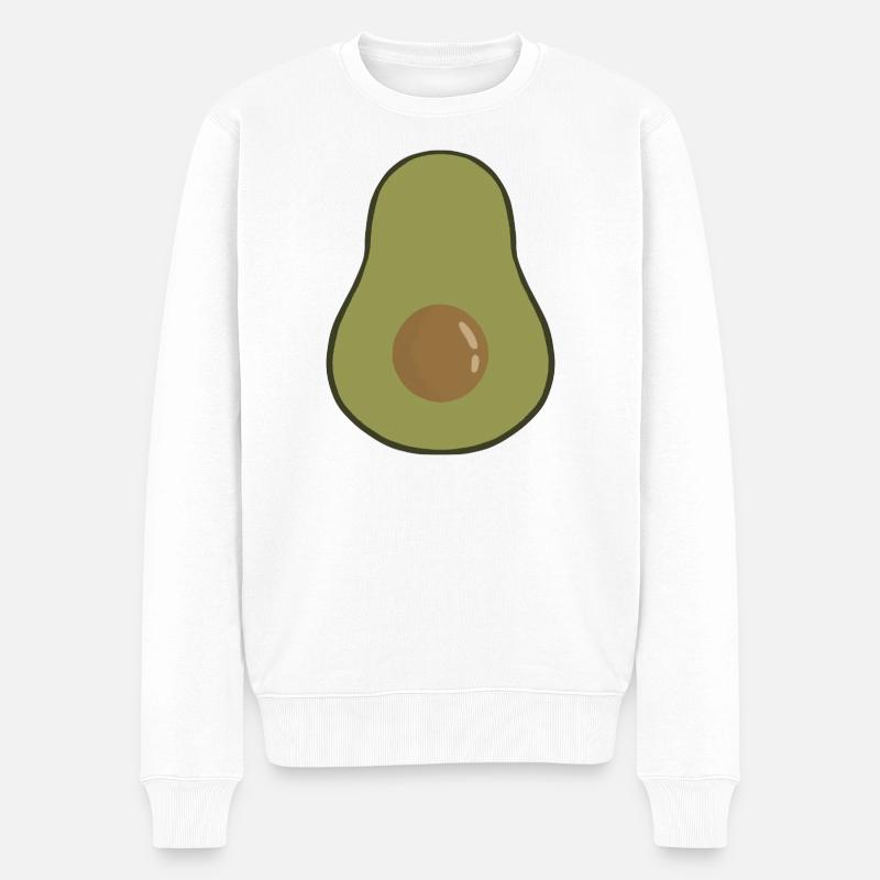 Illustration de fruit d’avocat vibrant - Pull Premium bio Homme - blanc