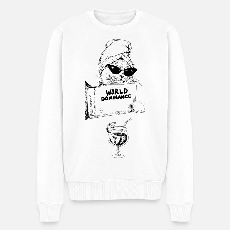 WELTHERRSCHAFT - Männer Premium Bio Pullover - Weiß