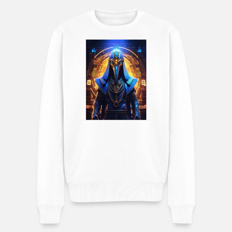 Thoth – Der Schriftgelehrte der Sterne - Männer Premium Bio Pullover - Weiß