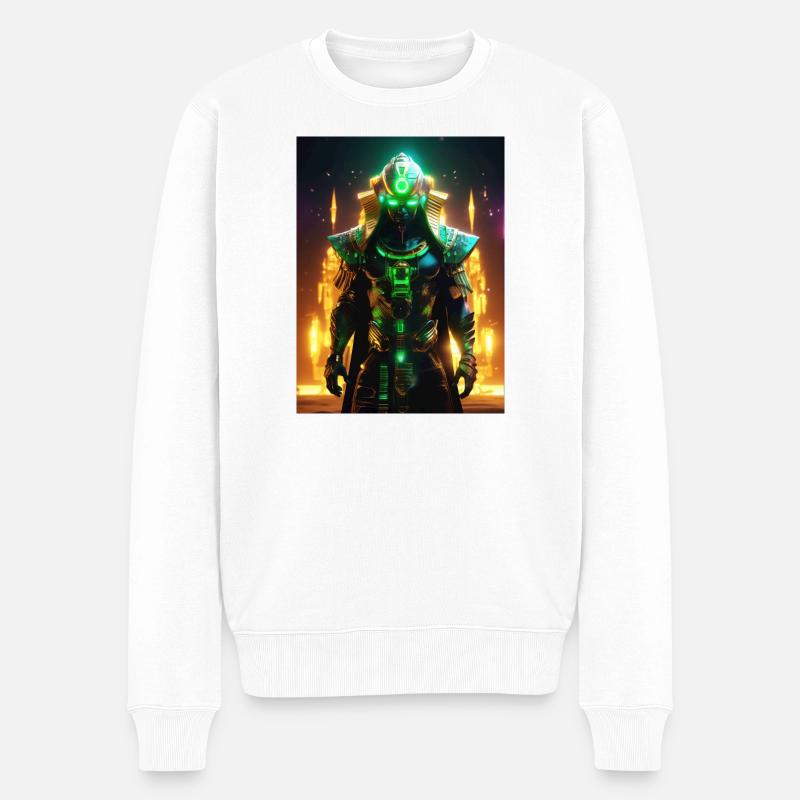 Osiris – Herr der Wiedergeburt - Männer Premium Bio Pullover - Weiß