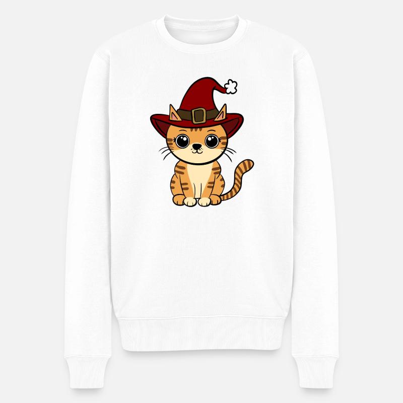 Noël chat - Pull Premium bio Homme - blanc