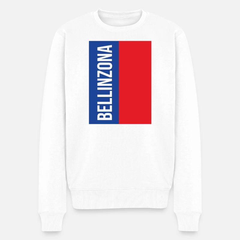 Bellinzona Souvenir  - Männer Premium Bio Pullover - Weiß