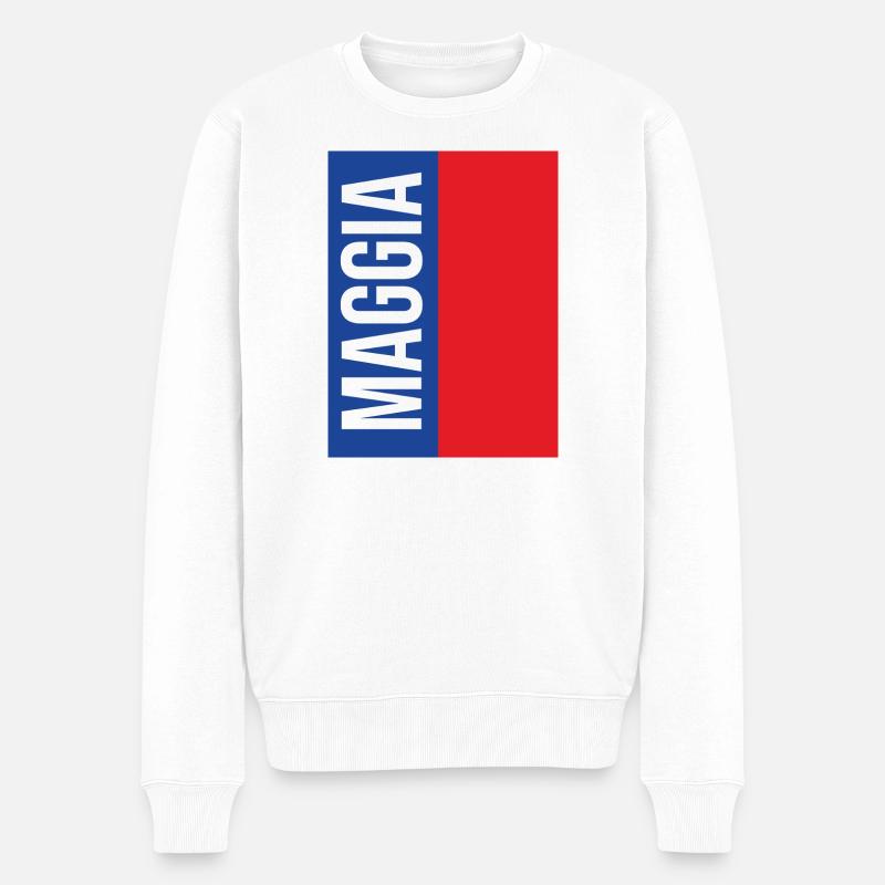 Maggia Tessin Souvenir T-Shirt - Männer Premium Bio Pullover - Weiß