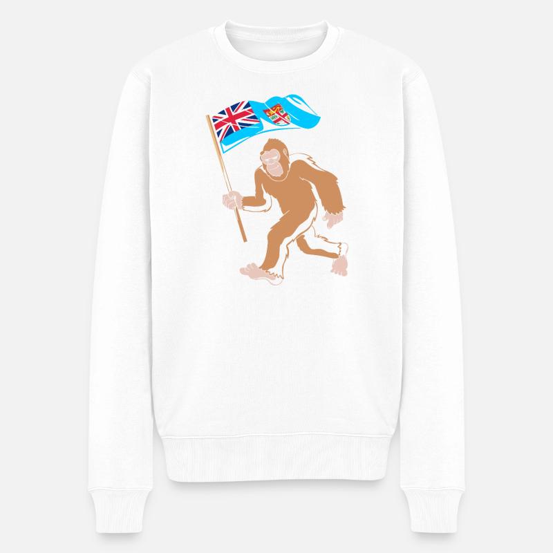 Fiji - Männer Premium Bio Pullover - Weiß