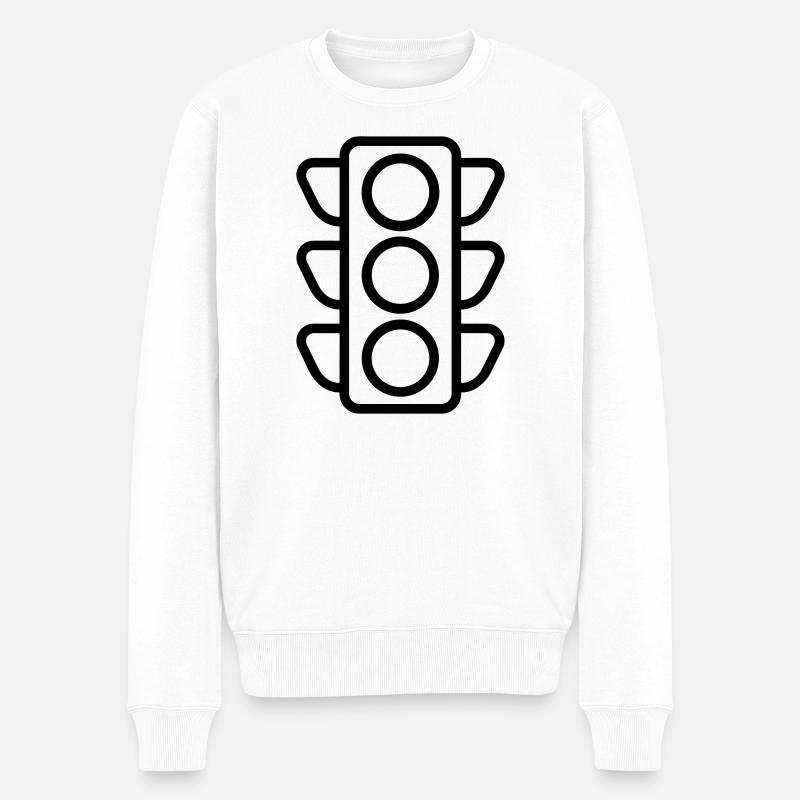 feu de signalisation - Pull Premium bio Homme - blanc