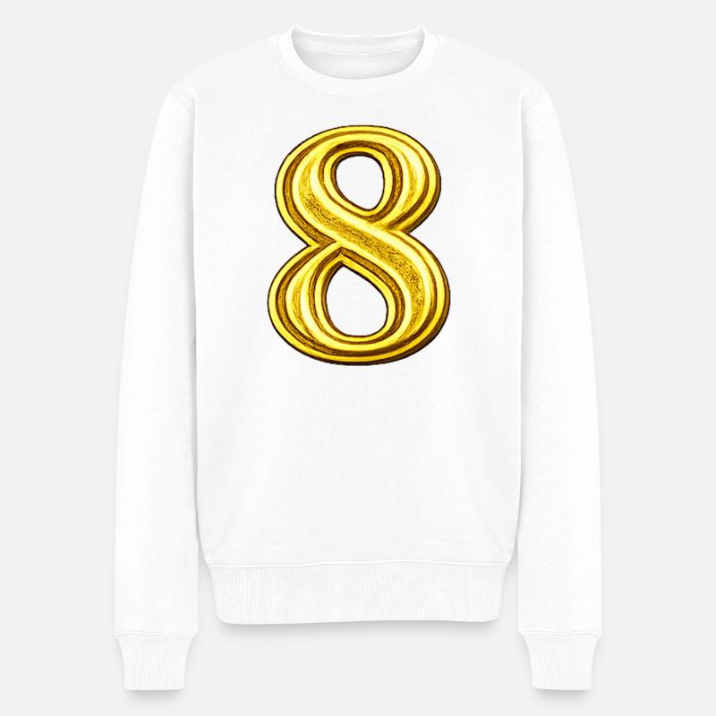 Signe du Huit d’Or - Pull Premium bio Homme - blanc