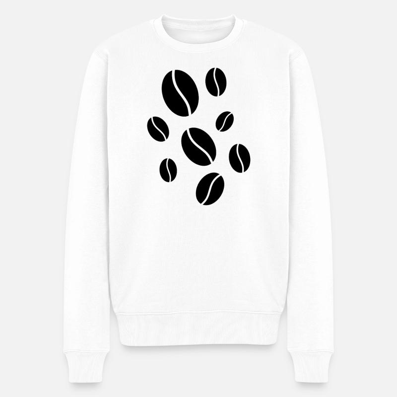 Chute des grains de café - Pull Premium bio Homme - blanc