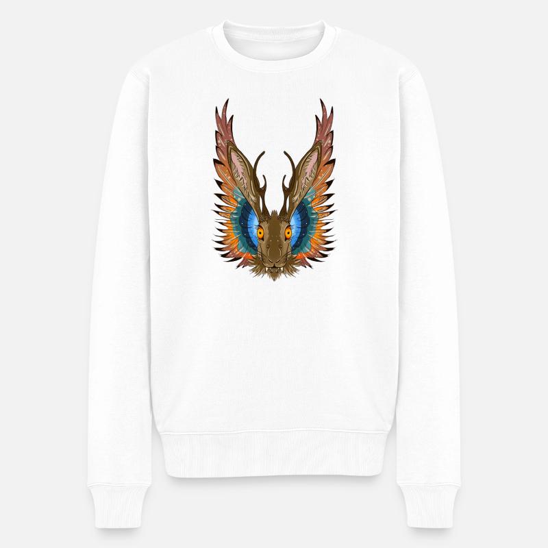 Wolpertinger - Pull Premium bio Homme - blanc
