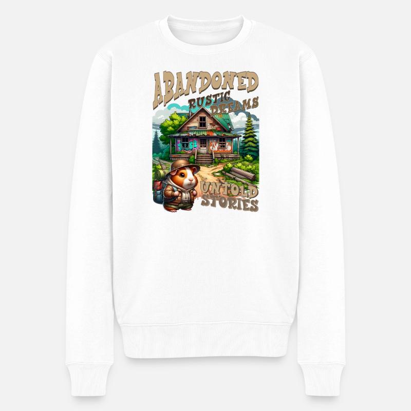 Histoires non racontées : Rustic Cabin - Pull Premium bio Homme - blanc