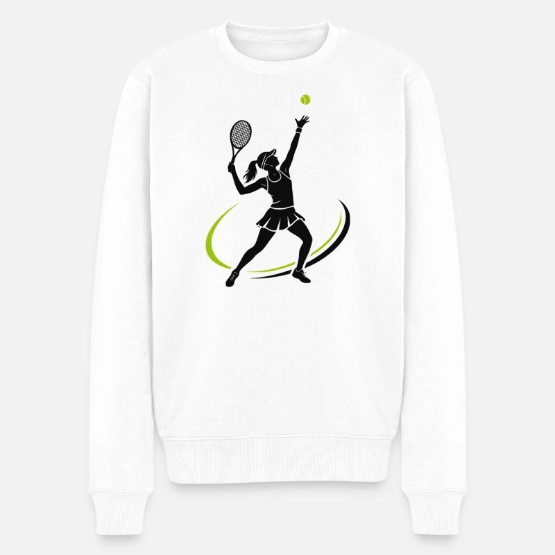 Tennis Filles - Pull Premium bio Homme - blanc