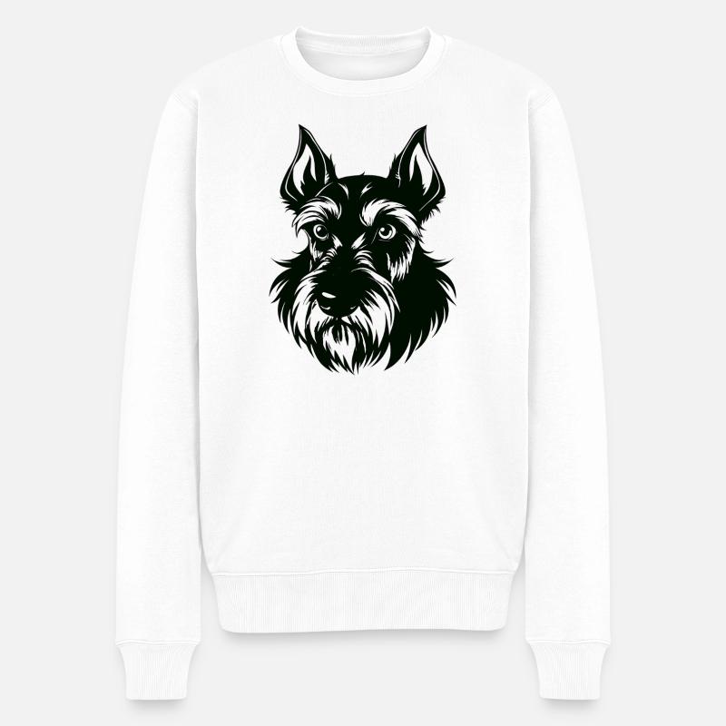 Riesenschnauzer - Männer Premium Bio Pullover - Weiß