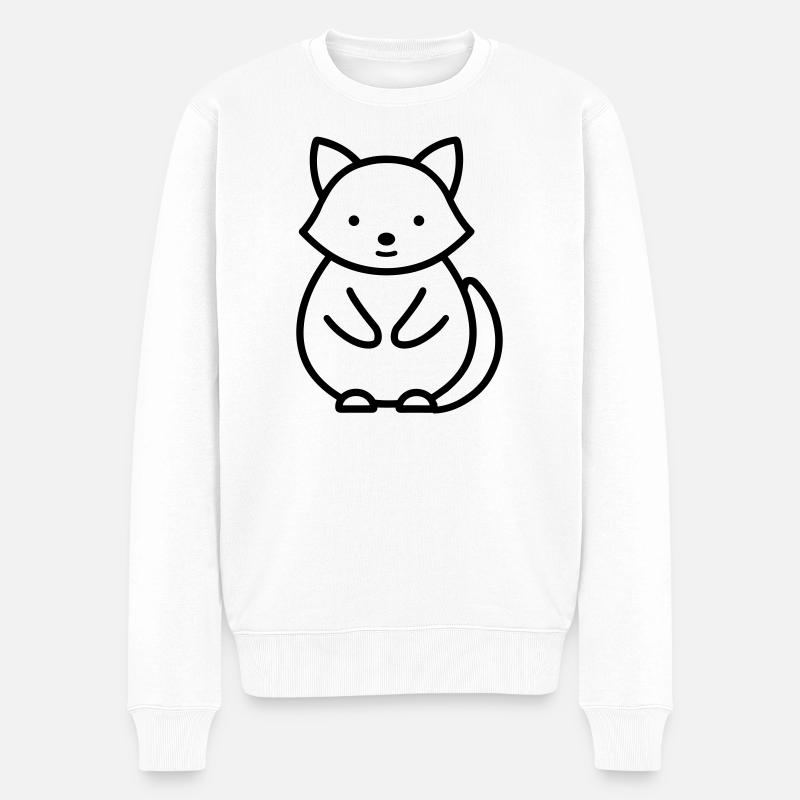 raton laveur - Pull Premium bio Homme - blanc