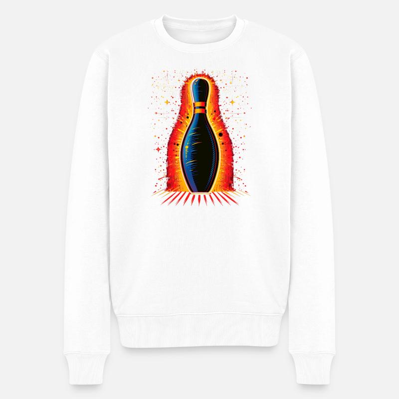 Look des années 80 de bowling - Pull Premium bio Homme - blanc