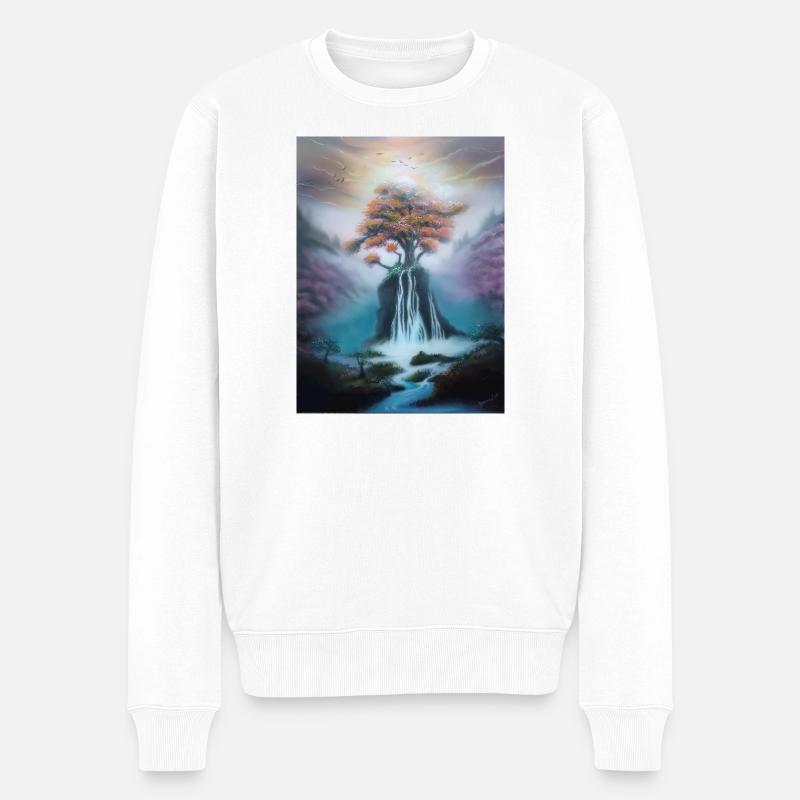 Paysage onirique - Pull Premium bio Homme - blanc