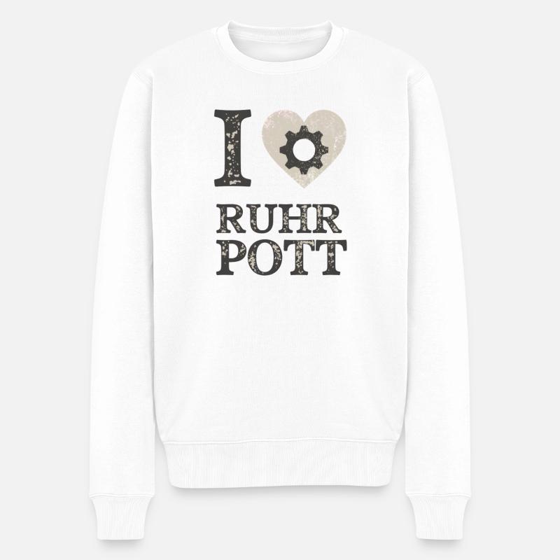 J’adore l’équipement Ruhrpott - Pull Premium bio Homme - blanc