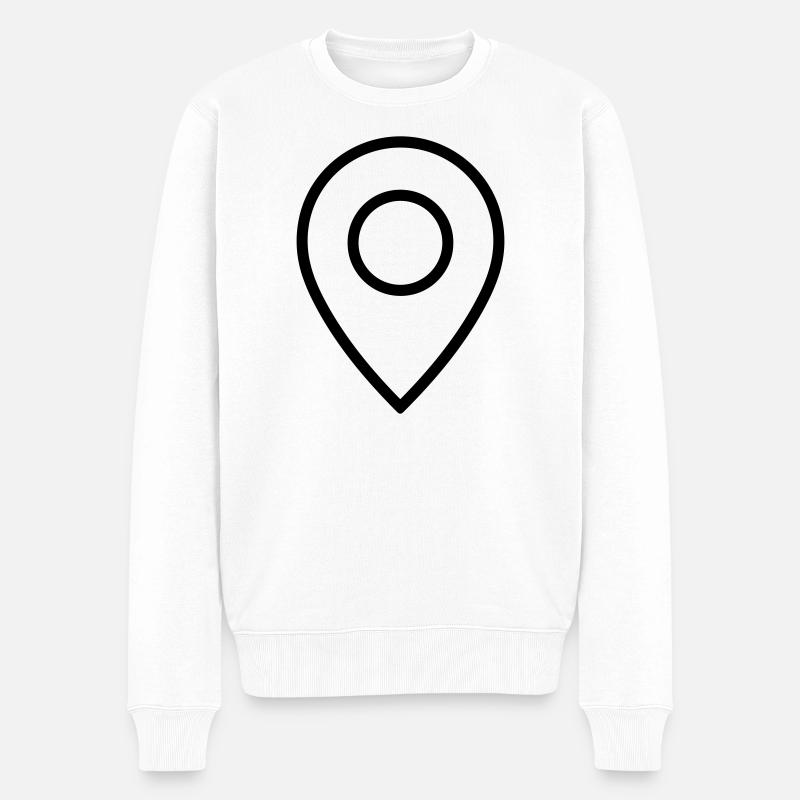 Lokalisierung - Männer Premium Bio Pullover - Weiß