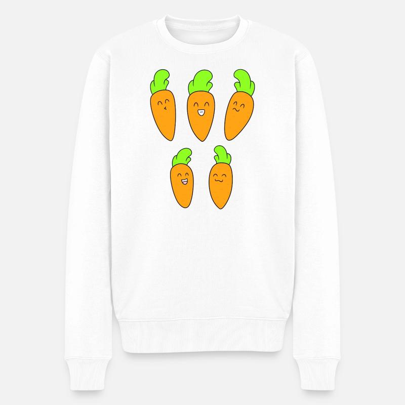 Petite tête de carotte mignonne - Pull Premium bio Homme - blanc