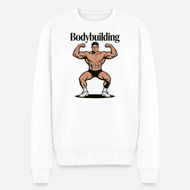 Bodybuilder de culturisme - Pull Premium bio Homme - blanc