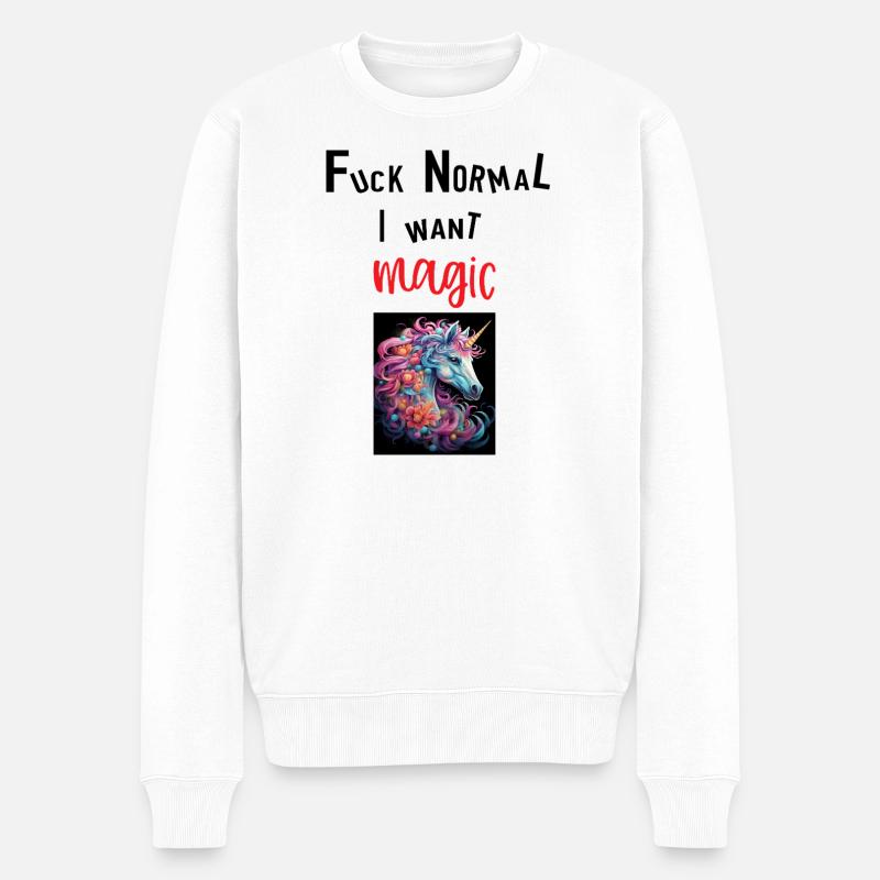 Magic - Männer Premium Bio Pullover - Weiß