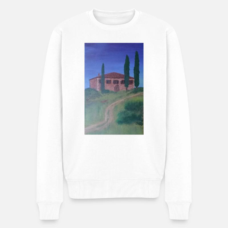 Acryl toscana - Männer Premium Bio Pullover - Weiß