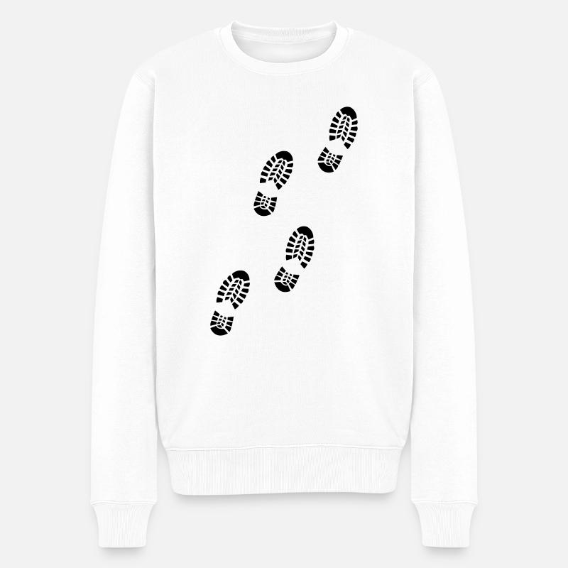 chaussures Traces de pieds - Pull Premium bio Homme - blanc