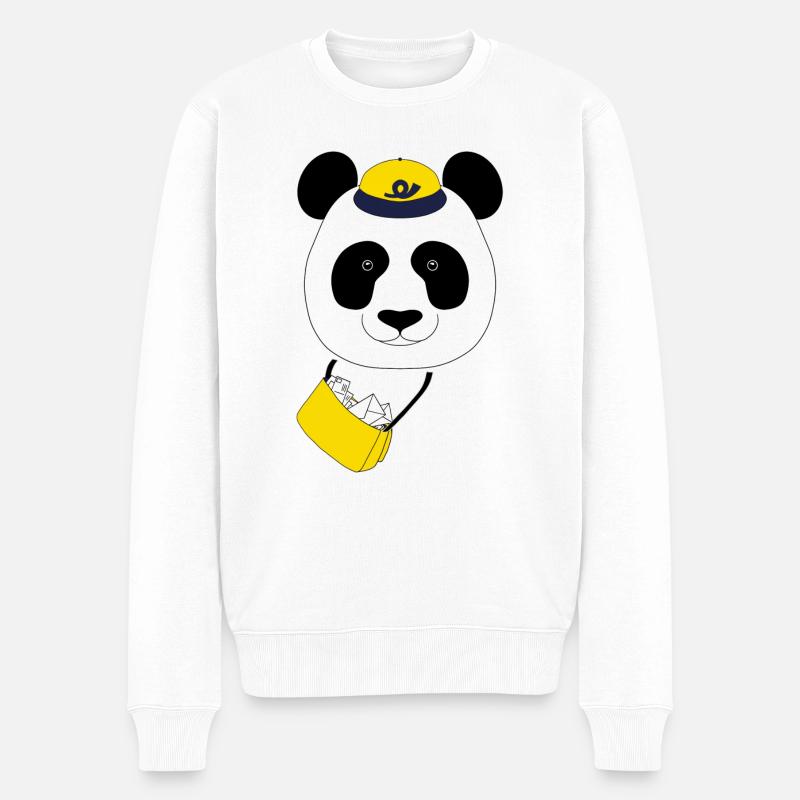 Pandelivery by Pandalicious.Me - Männer Premium Bio Pullover - Weiß