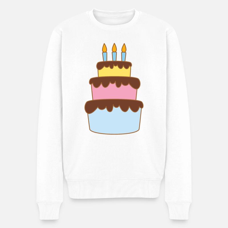 Gâteau d’anniversaire - Pull Premium bio Homme - blanc